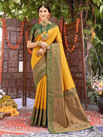 Thumbnail for Anouk Woven Design Zari Kanjeevaram Saree - Distacart