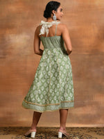 Thumbnail for Aks Ethnic Motifs Printed Gotta Patti Pure Cotton Anarkali Kurta - Distacart