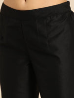 Thumbnail for All About You Women Black & Gold Printed Regular Kurta with Trousers - Distacart