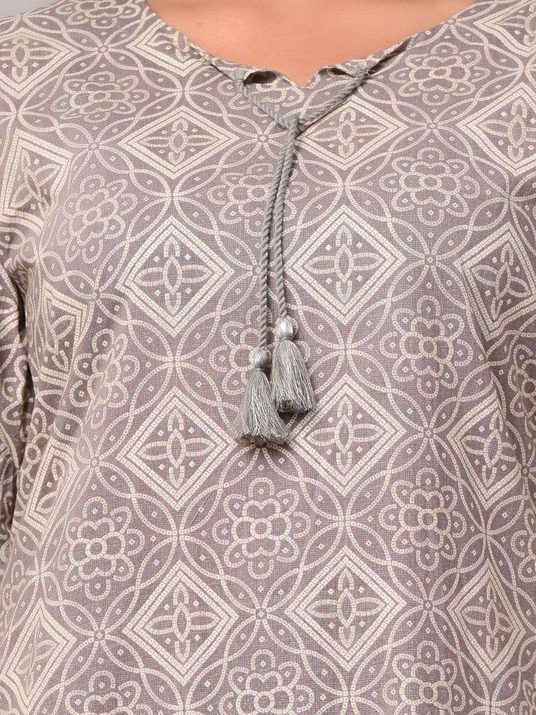 Swasti Women Floral Printed Regular Sequinned Pure Cotton Kurta with Trousers & With Dupatta - Distacart