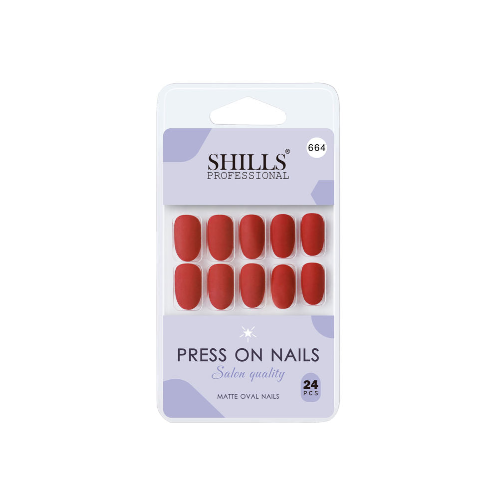 shills professional reusable press on nails oval spn663