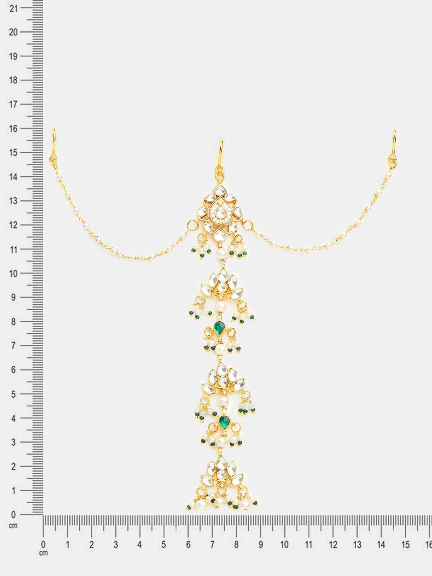 Ruby Raang Kundan And Pearl Hair Accessory - Distacart