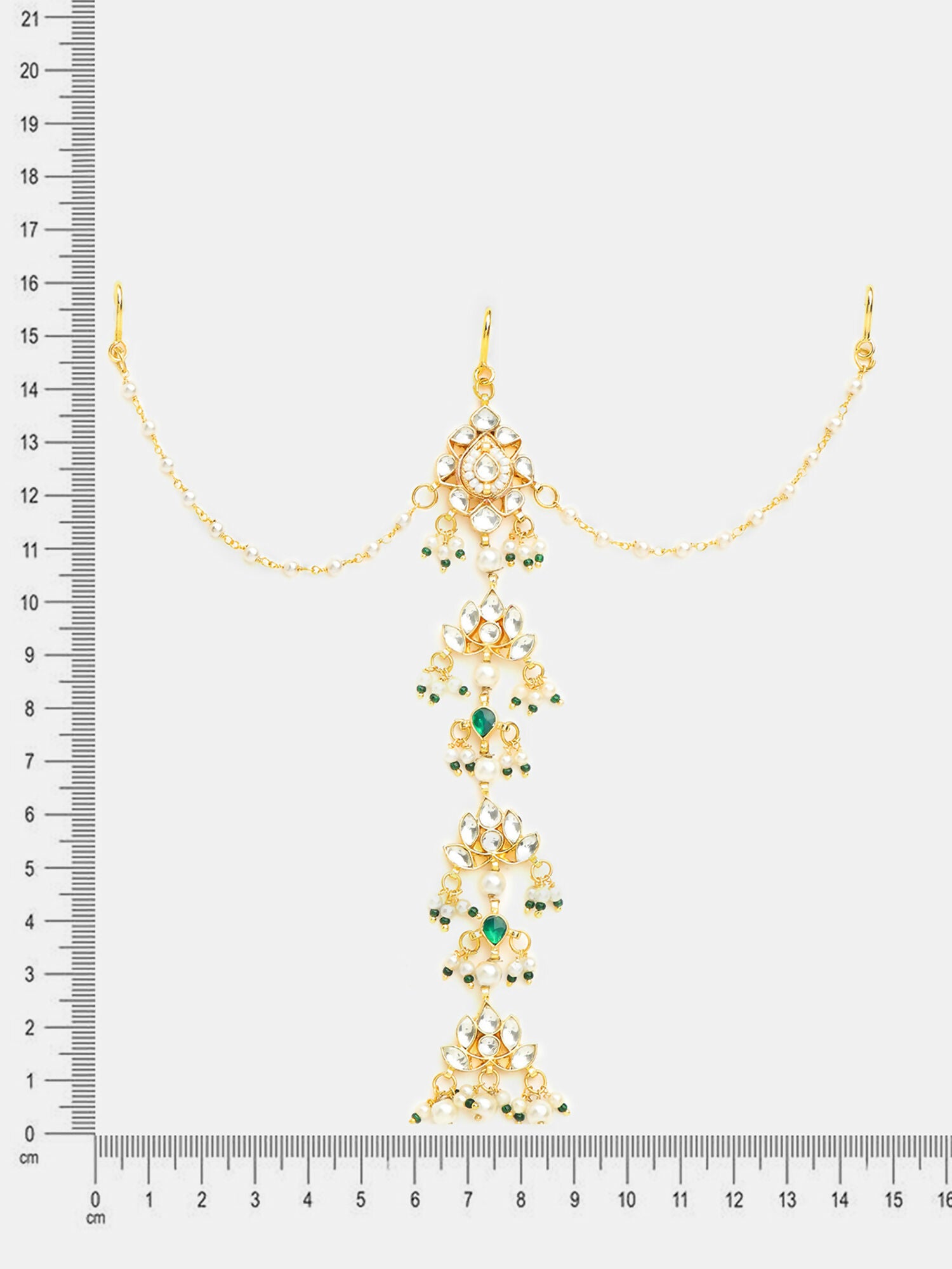Ruby Raang Kundan And Pearl Hair Accessory - Distacart