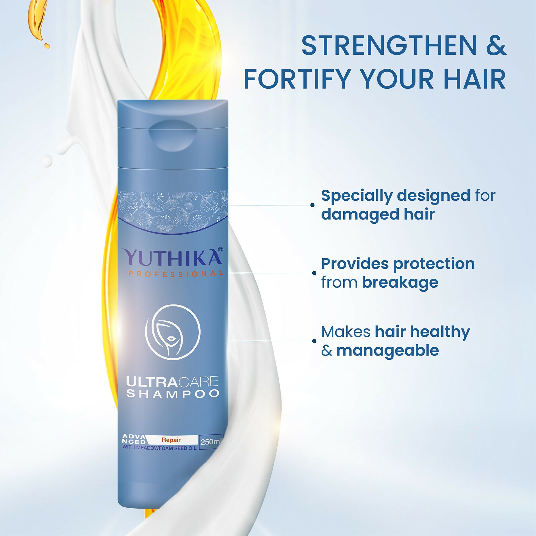 Yuthika Professional Ultra Care Shampoo For Women & Men With Meadfoam Seed Oil - Distacart