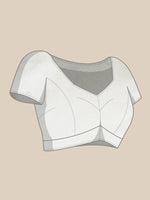 Thumbnail for Anouk Lavender & White Floral Embroidered Organza Saree - Distacart