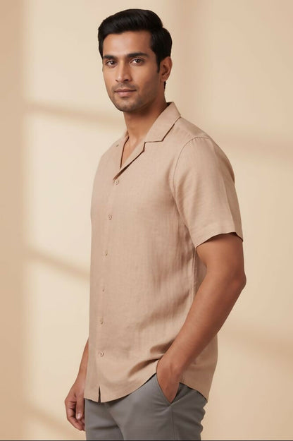 Dune — Beige Linen Shirt by Hilo Design - Dista