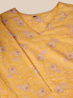 Thumbnail for Ode by House of Pataudi Floral Printed Regular Pure Cotton Kurta with Trousers & Dupatta - Distacart
