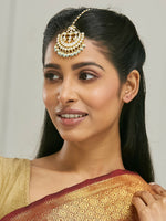 Thumbnail for Nuyug 22k Gold Plated Crescent Maang Tikka