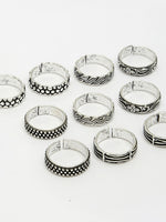 Thumbnail for NVR Women's Set of 5 Silver-Plated German Silver Toe Ring - Distacart