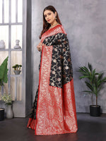 Thumbnail for Joban Fashion Banarasi Black Woven Soft Silk Saree