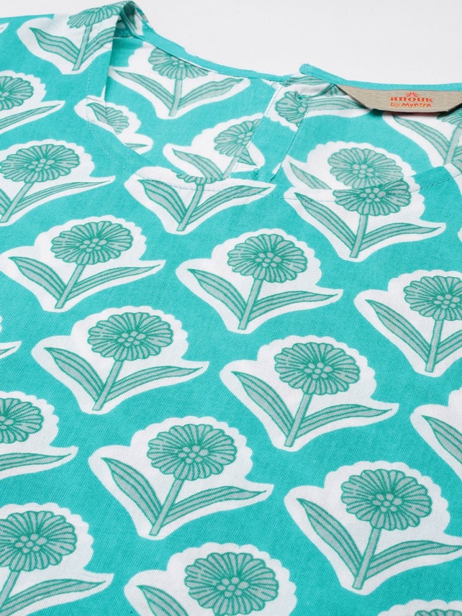 Anouk Ethnic Motifs Printed Regular Kurta with Trousers - Distacart