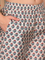 Thumbnail for Ode by House of Pataudi Floral Printed Straight Kurta with Palazzos - Distacart