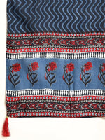 Thumbnail for Anouk Women Blue Ethnic Motifs Printed Regular Pure Cotton Kurta with Palazzos & With Dupatta - Distacart