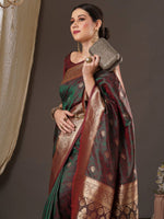 Thumbnail for Anouk Woven Design Zari Banarasi Saree - Distacart