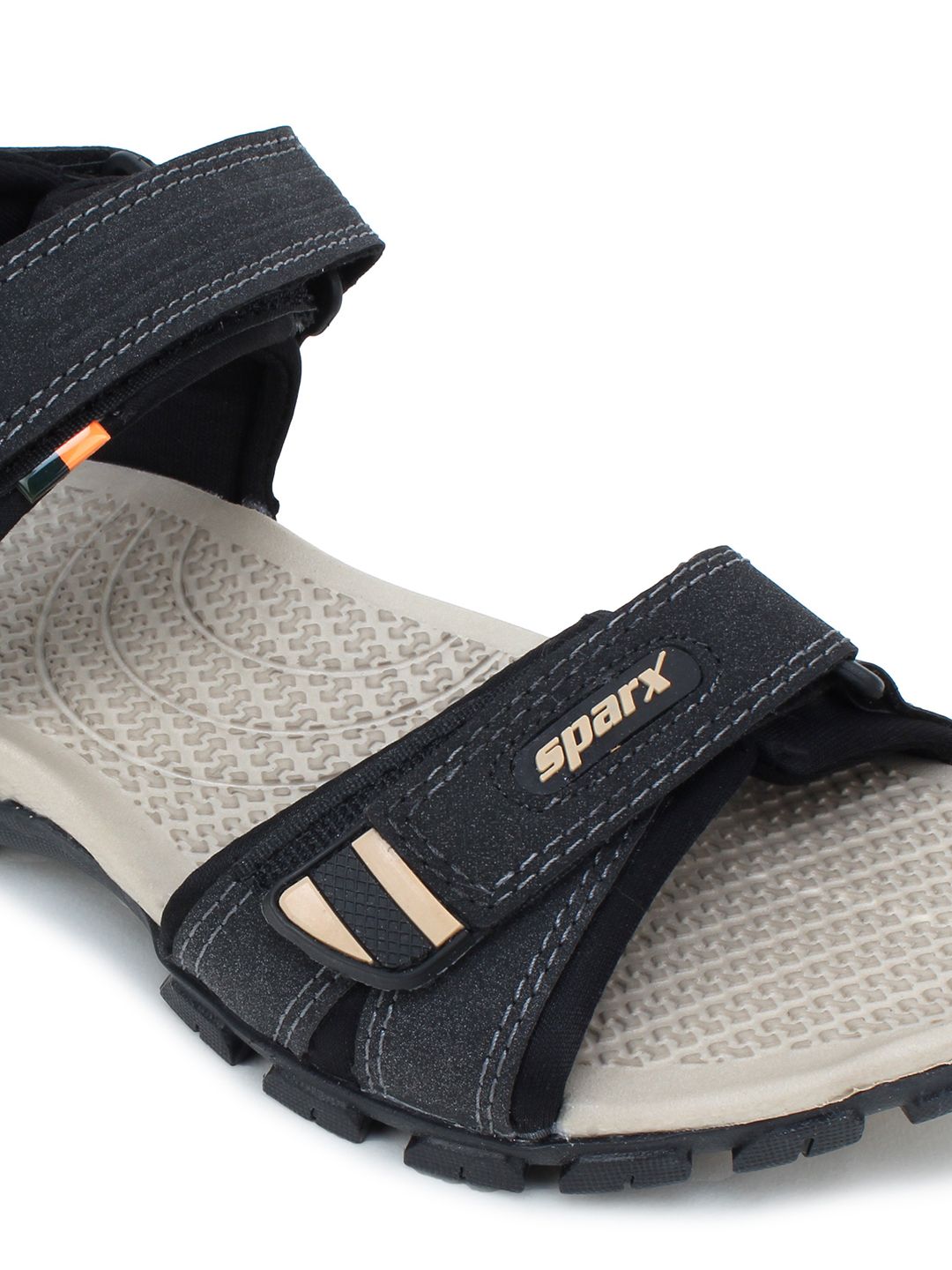 Sparx Men SS-481 Black and Beige Sports Sandals