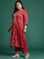 Thumbnail for Indo Era Plus Size Ethnic Motifs Embroidered Gotta Patti Kurta Set