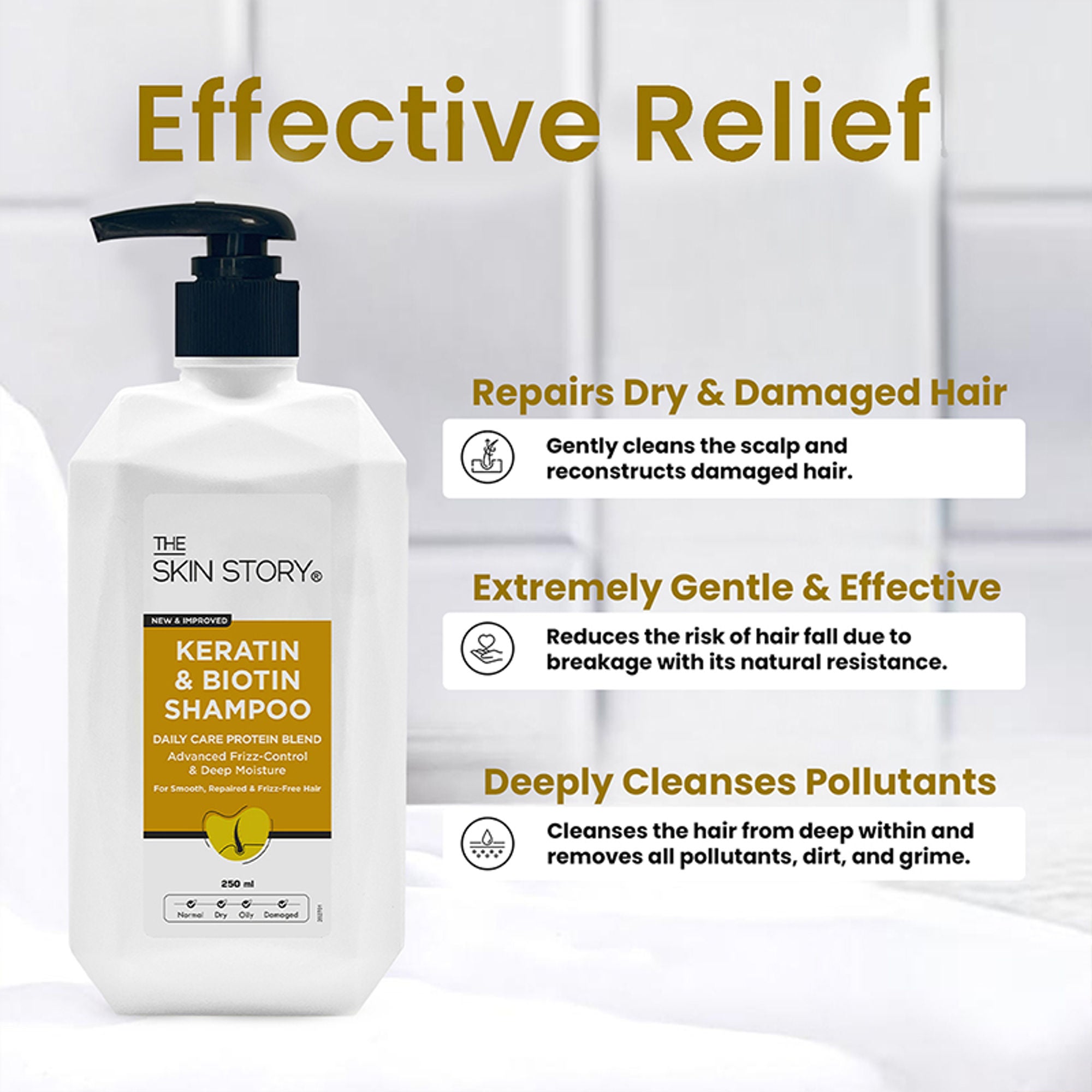 The Skin Story Advanced Frizz Control Keratin Shampoo - Distacart
