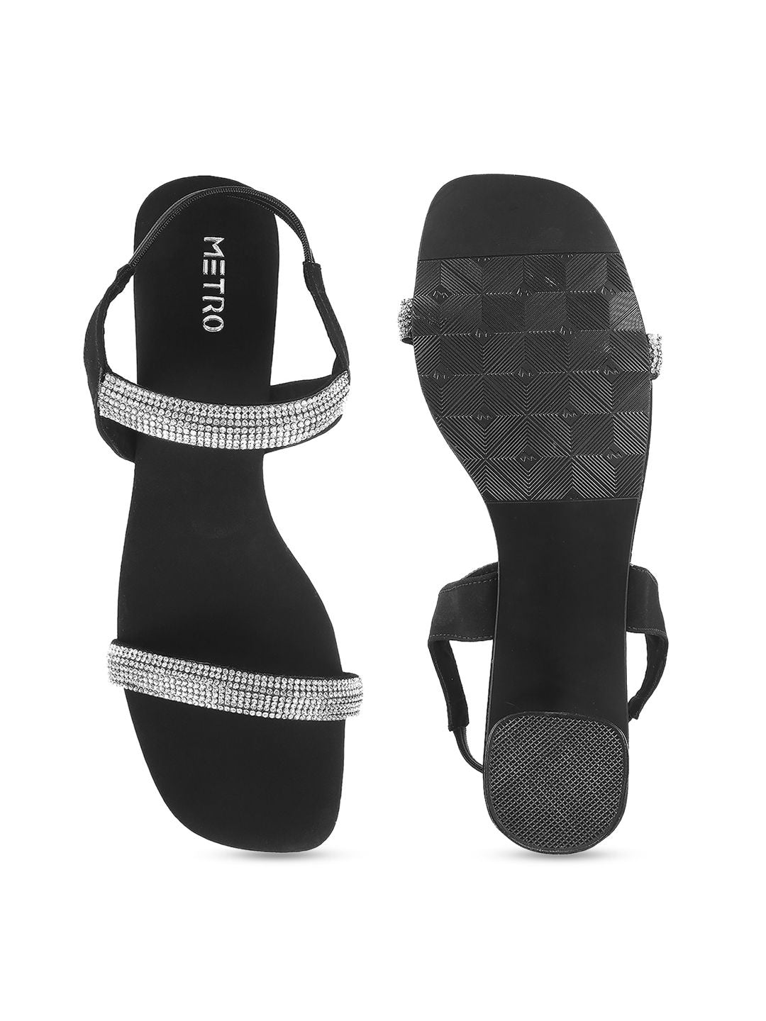 Metro Embellished Block Heels
