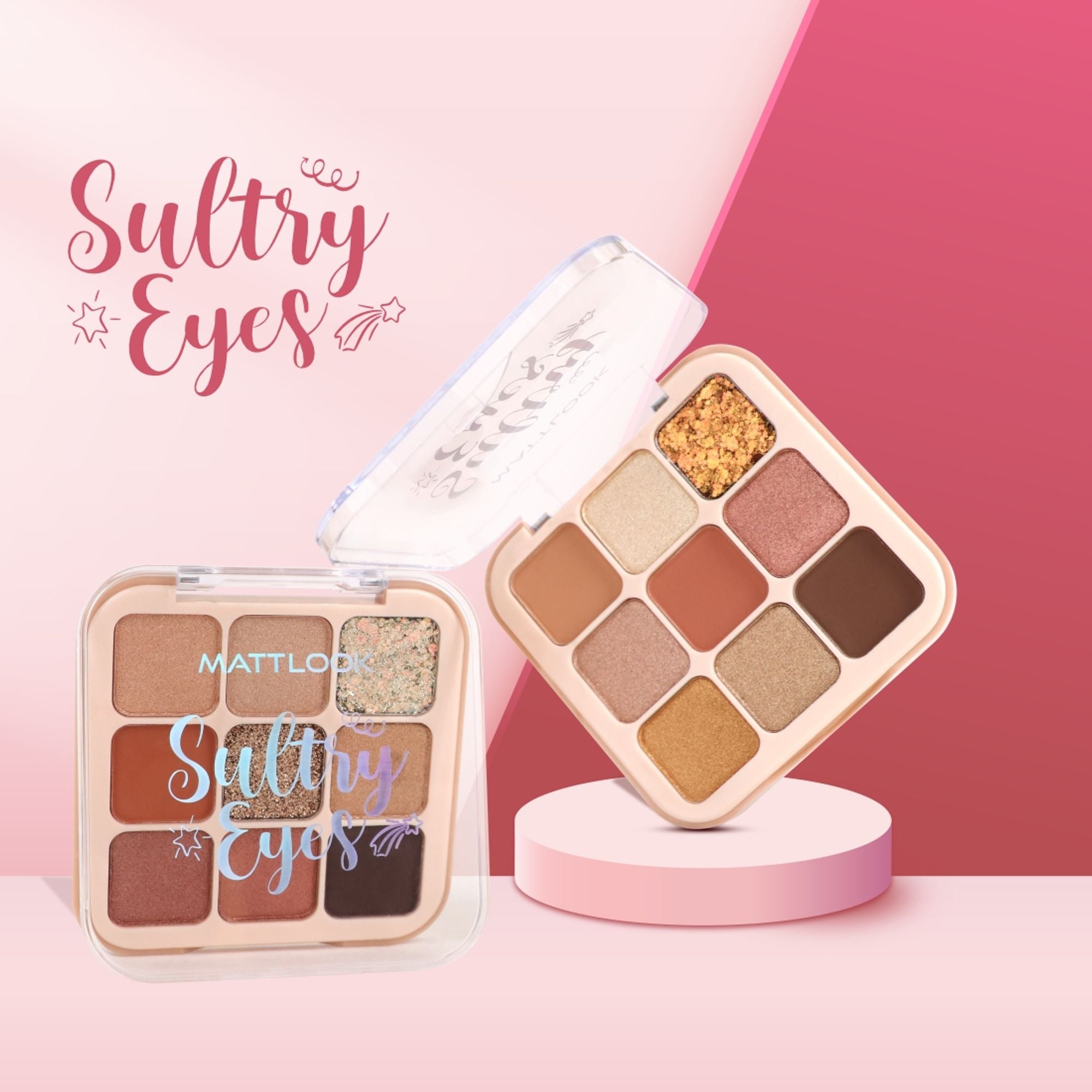 Matt Look Sultry Eyes Highly Pigmented Blendable Long Lasting Eyeshadow Palette - 03 Sundowner - Distacart