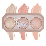 Thumbnail for Matt Look Feel The Glow Baked Shimmer Highlighter Trio Palette - 03 Super Vibes