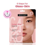 Thumbnail for Swiss Beauty Care Korean Glow Facial Kit With Kakadu Plum & Rice, 6-Steps For Glass-Skin - Distacart