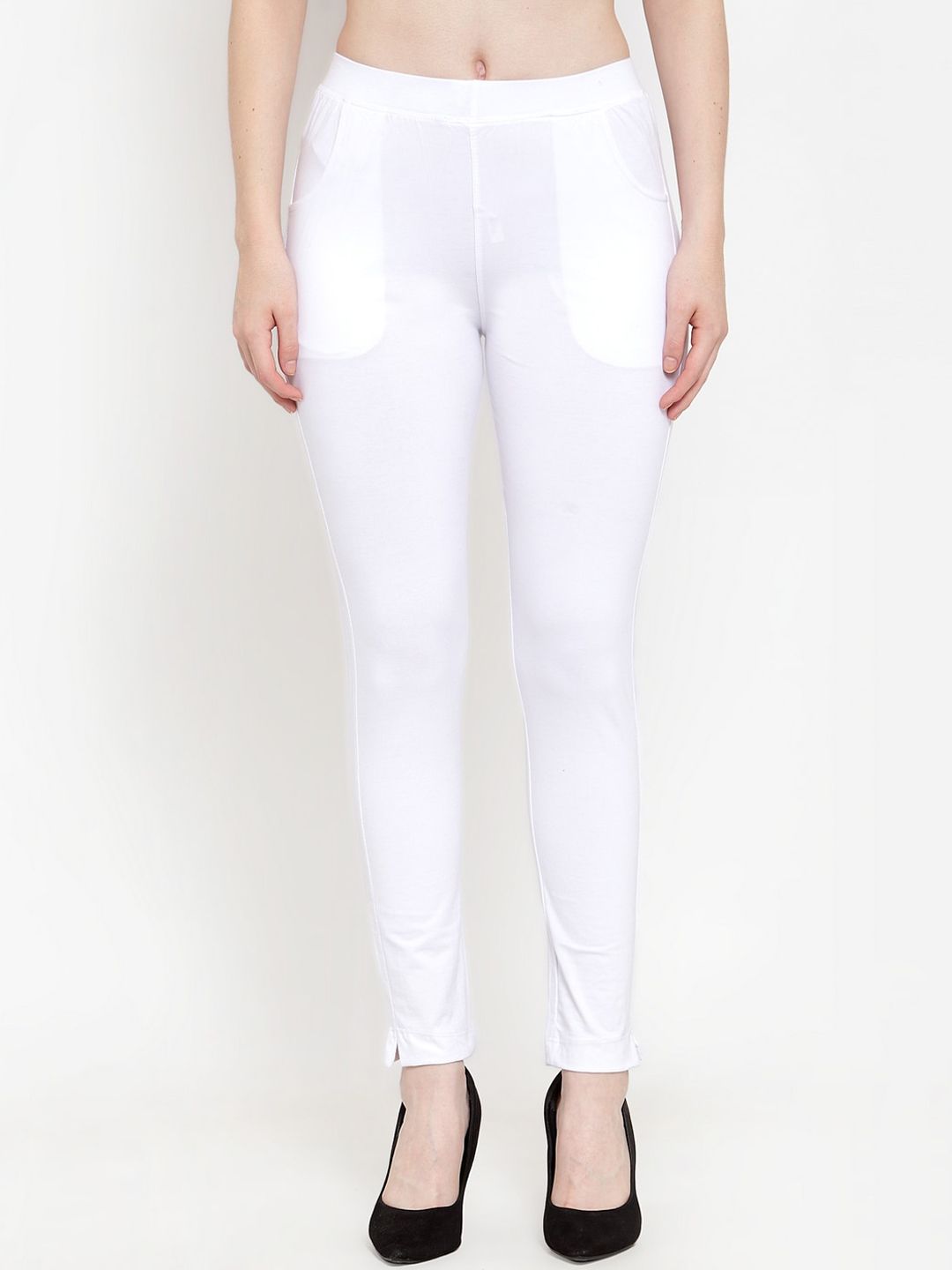 TAG 7 Women Pack Of 2 Solid Ankle-Length Straight-Fit Leggings - Distacart