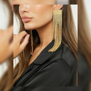 Golden Zircon Dangler Party Earring By House of Ree - Distacart