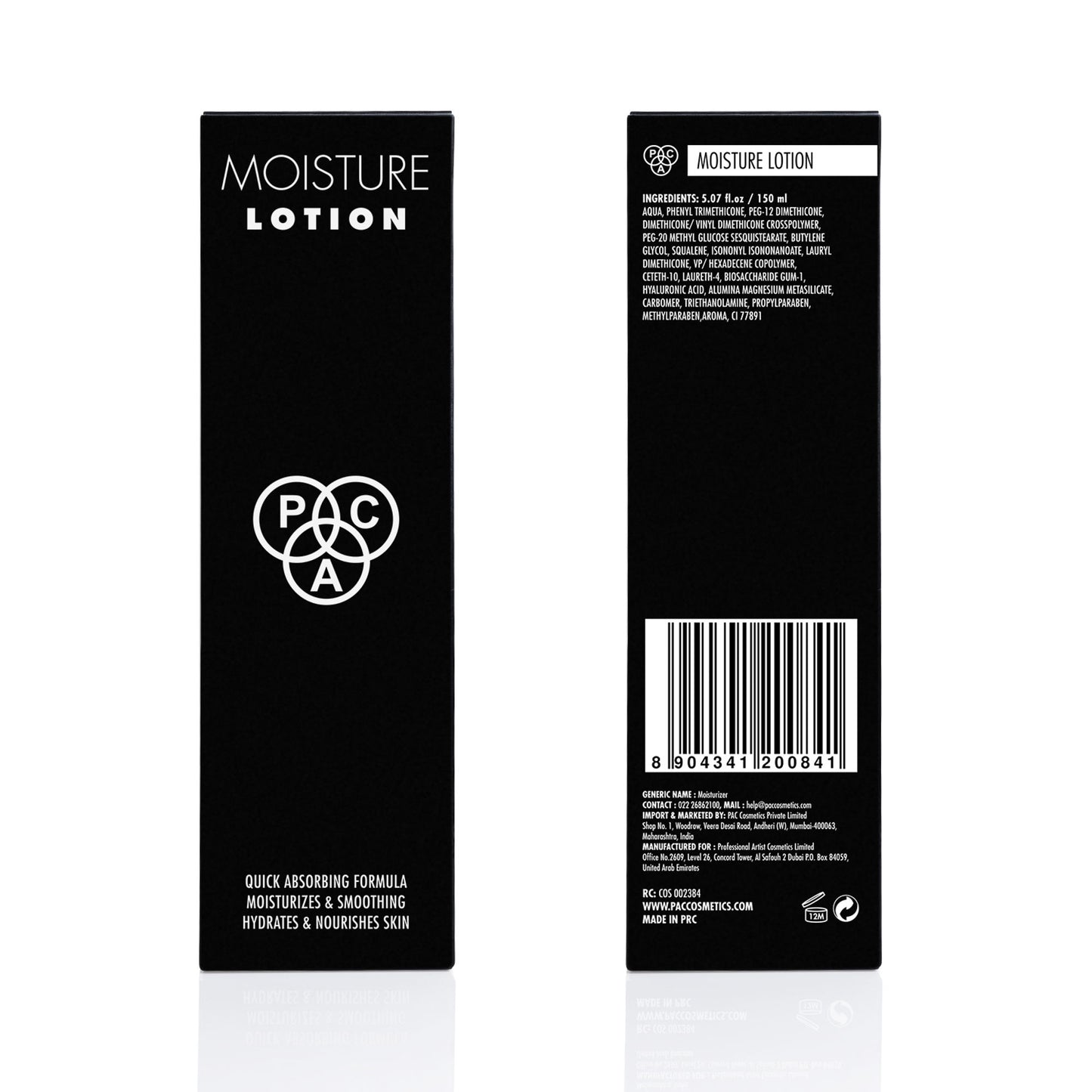 PAC Studio Moisture Lotion - Lightweight Fast Absorbing Formula, All Day Hydration, Ideal for Dry Skin - Distacart