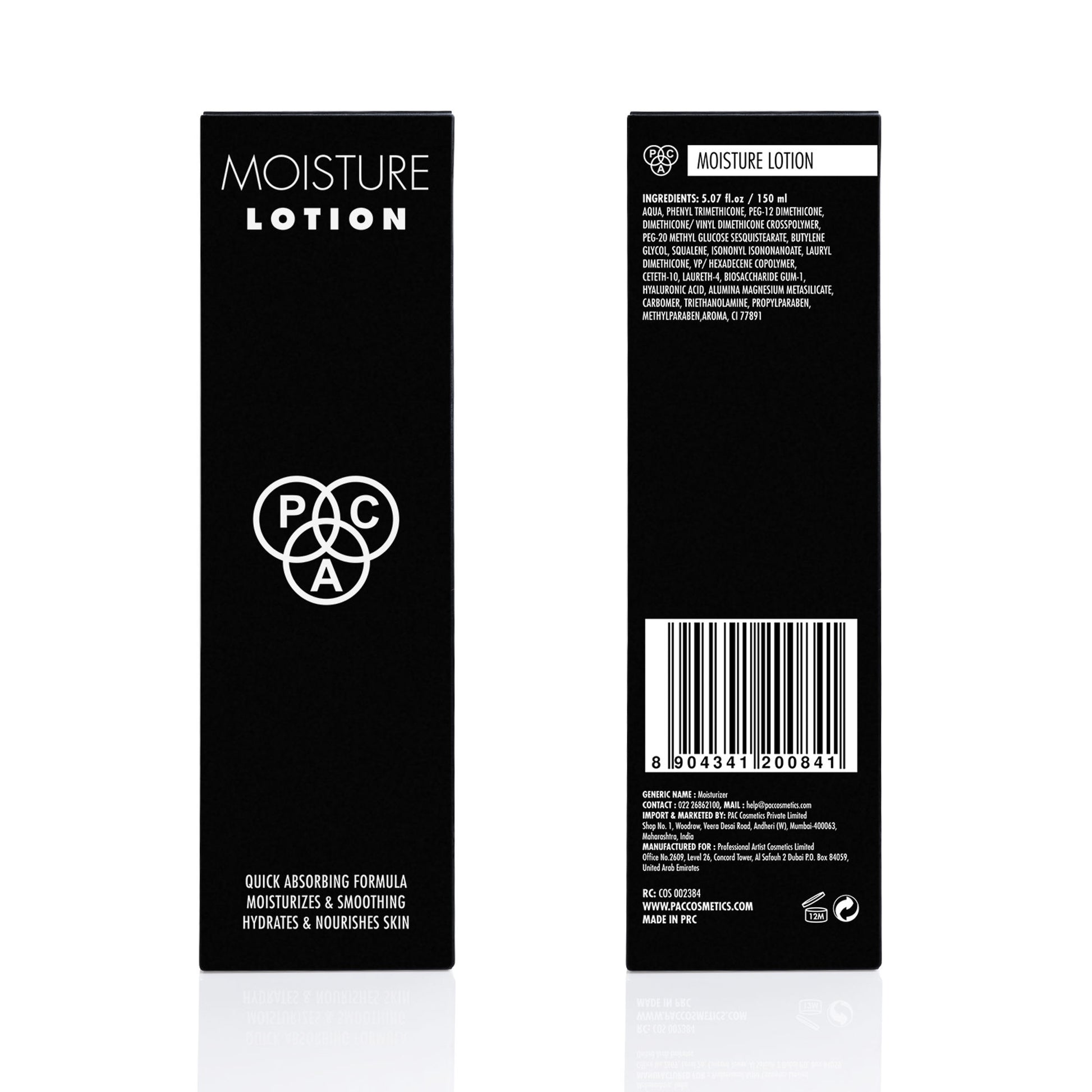PAC Studio Moisture Lotion - Lightweight Fast Absorbing Formula, All Day Hydration, Ideal for Dry Skin - Distacart