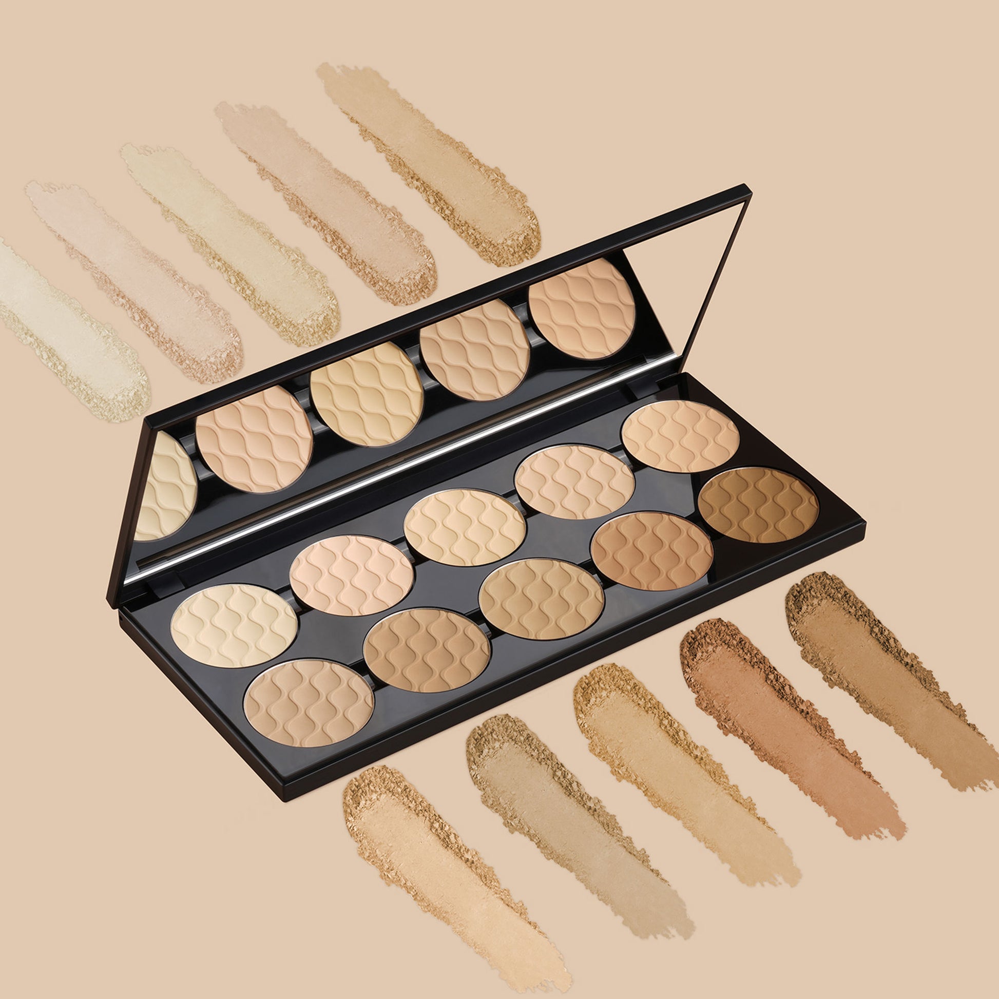 PAC Studio HD Powder Foundation Palette - Oil Control, Medium to Full Coverage & Even Natural Finish - Distacart