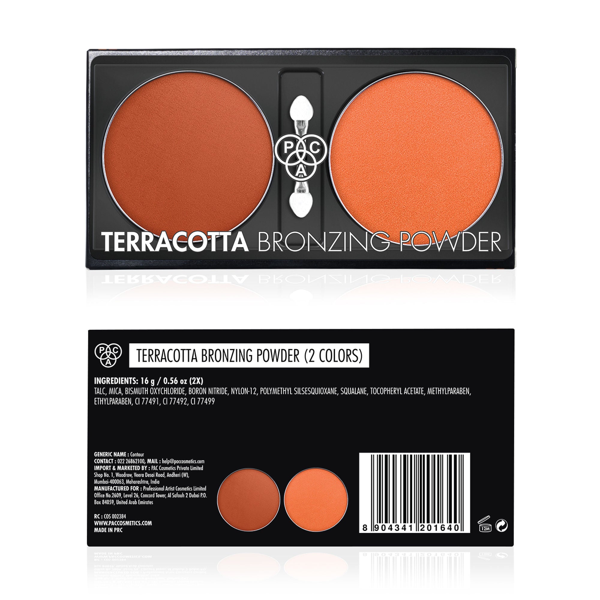 PAC Studio Terracotta Bronzing Powder - Luminous Matte Contour Shades, Sheer Natural Looking Coverage - Distacart