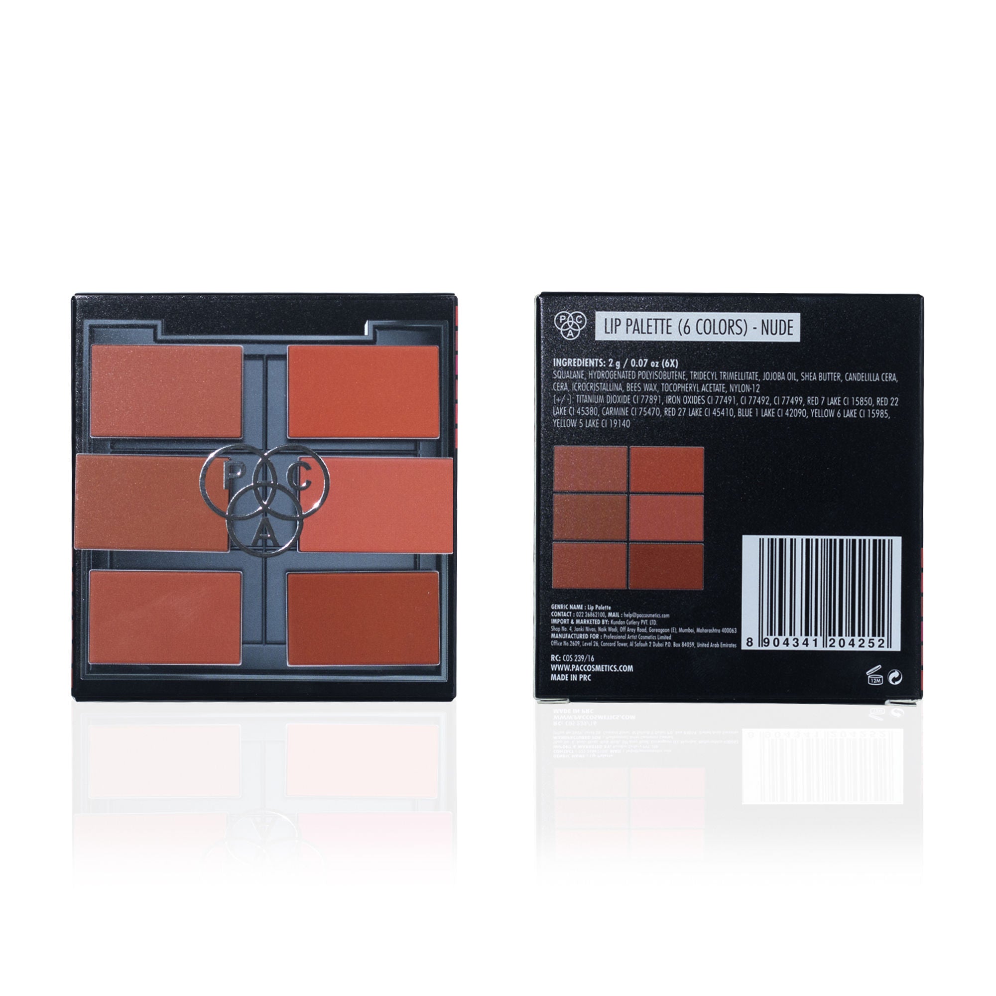 PAC Studio Lip Palette Nude - One Swipe Intense Color Payoff, Insanely Pigmented, Comfortable Long Wear - Distacart