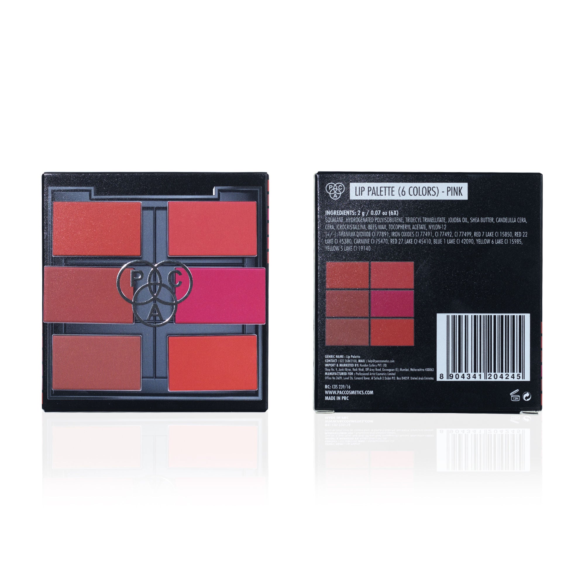 PAC Studio Lip Palette Pink - One Swipe Intense Color Payoff, Insanely Pigmented, Comfortable Long Wear - Distacart