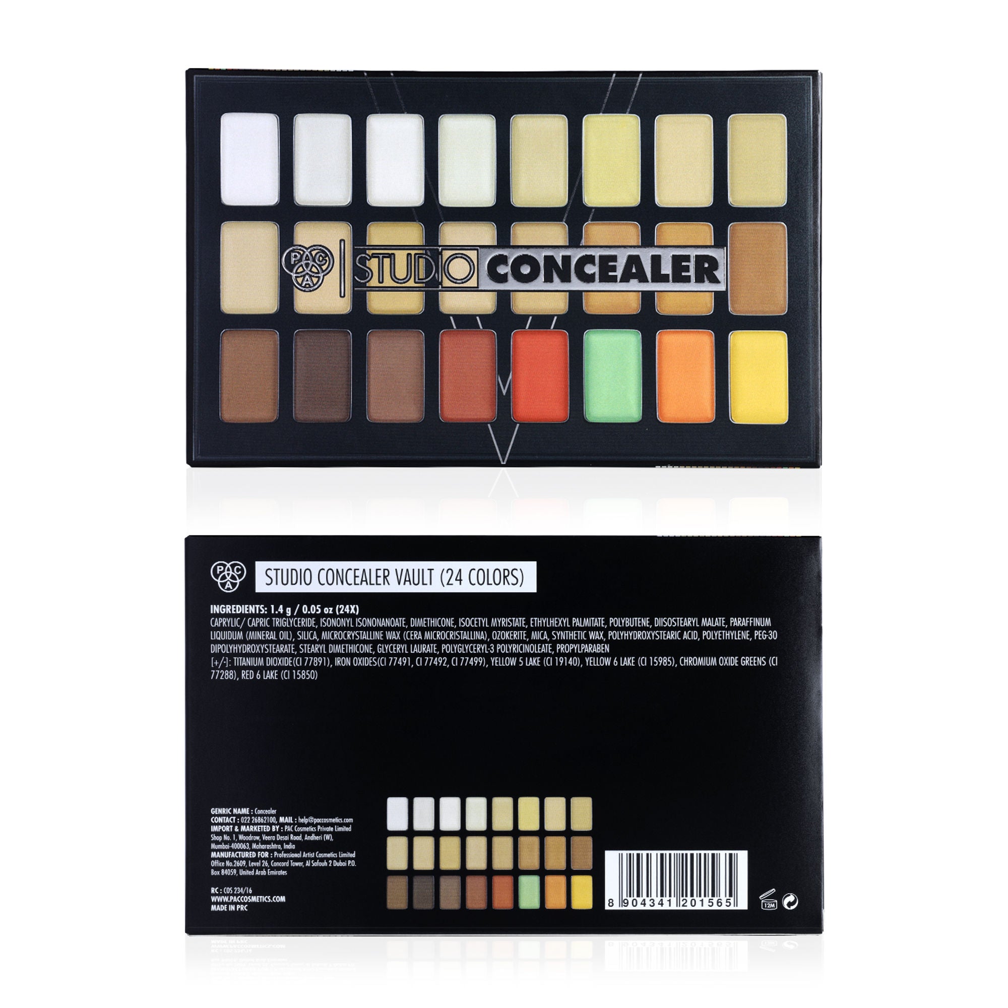 PAC Studio Concealer Vault Palette - All in One MUA Palette, Buildable Coverage for every Skin Tone - Distacart