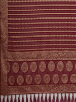 Thumbnail for Anouk Maroon & Gold-Toned Woven Design Zari Pure Georgette Kanjeevaram Saree - Distacart