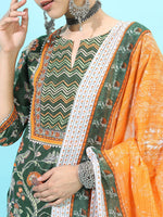 Thumbnail for Vishudh Women Geometric Pure Cotton Kurta Set