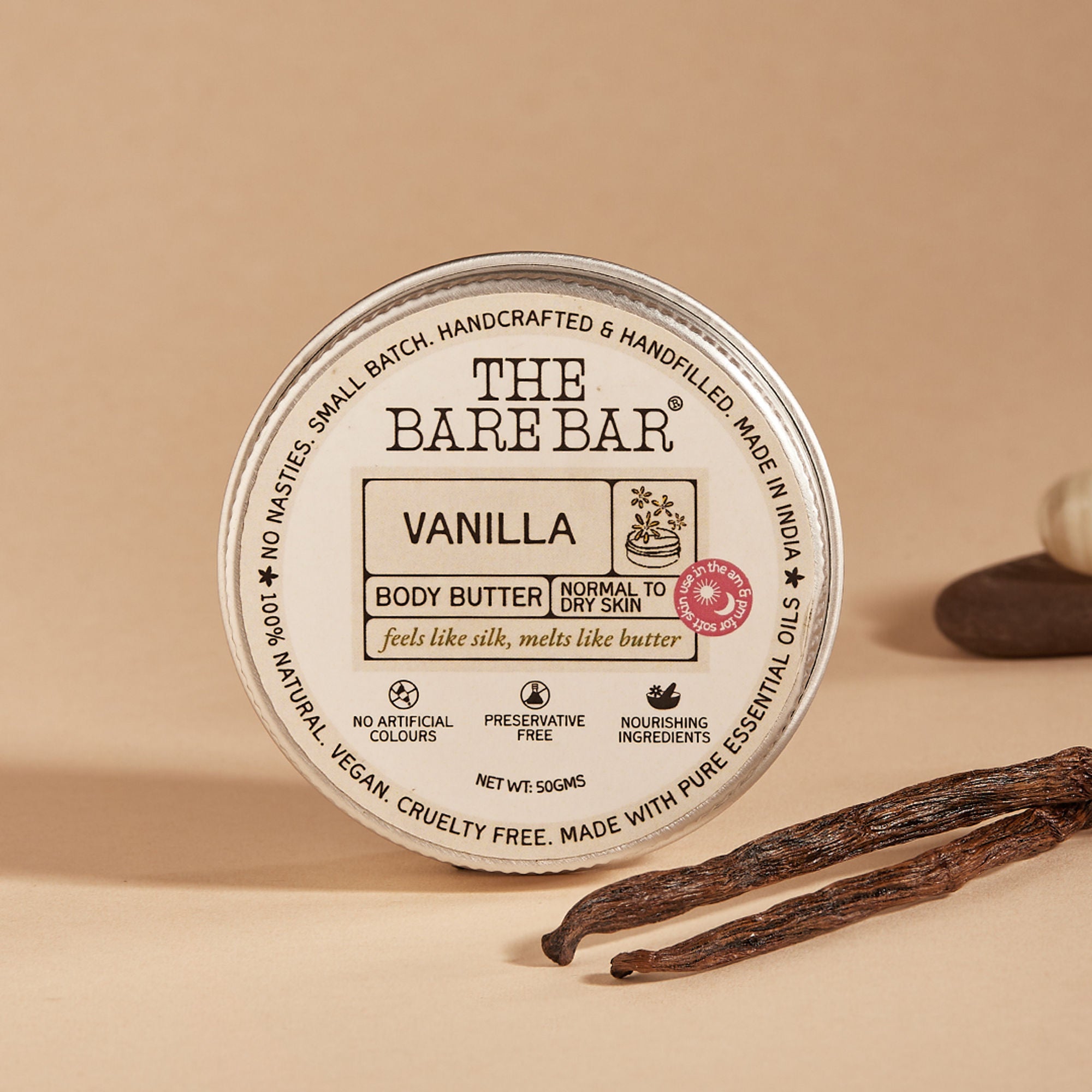 The Bare Bar Vanilla Body Butter - Deeply Moisturizing Vanilla Cream With Natural Butters - Distacart