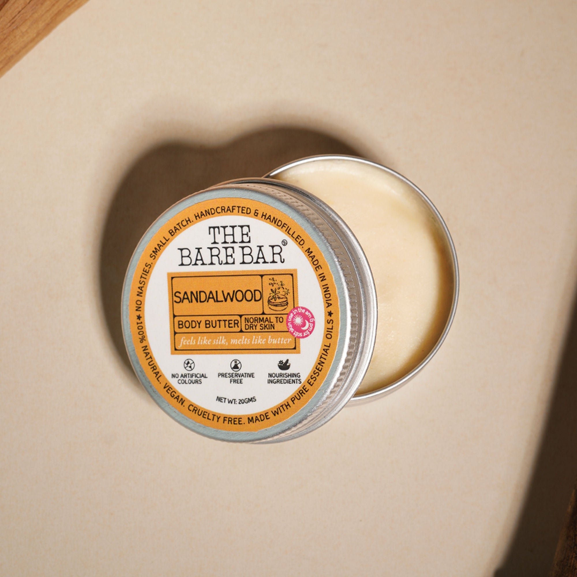 The Bare Bar Sandalwood Body Butter - Nourishing Woody Butter With Shea, Mango, Vit E - Distacart