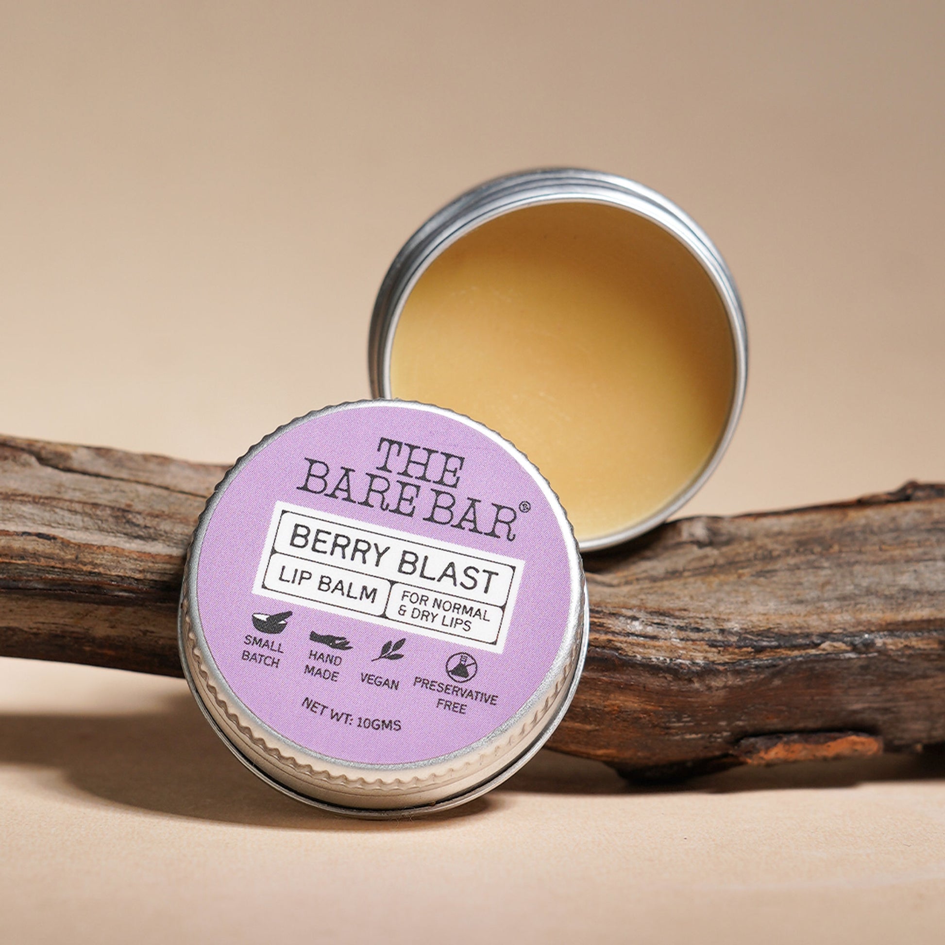 The Bare Bar Berry Blast Lip Balm - Buttery Moisture For Pigmented, Dry Lips - Berry Blast - Distacart