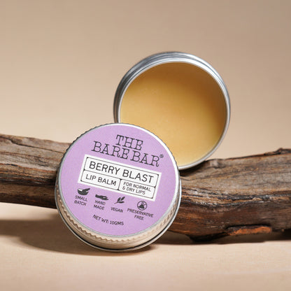 The Bare Bar Berry Blast Lip Balm - Buttery Moisture For Pigmented, Dry Lips - Berry Blast - Distacart