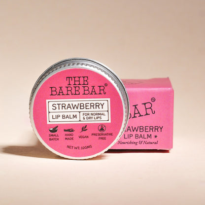 The Bare Bar Berry Blast Lip Balm - Buttery Moisture For Pigmented, Dry Lips - Strawberry - Distacart