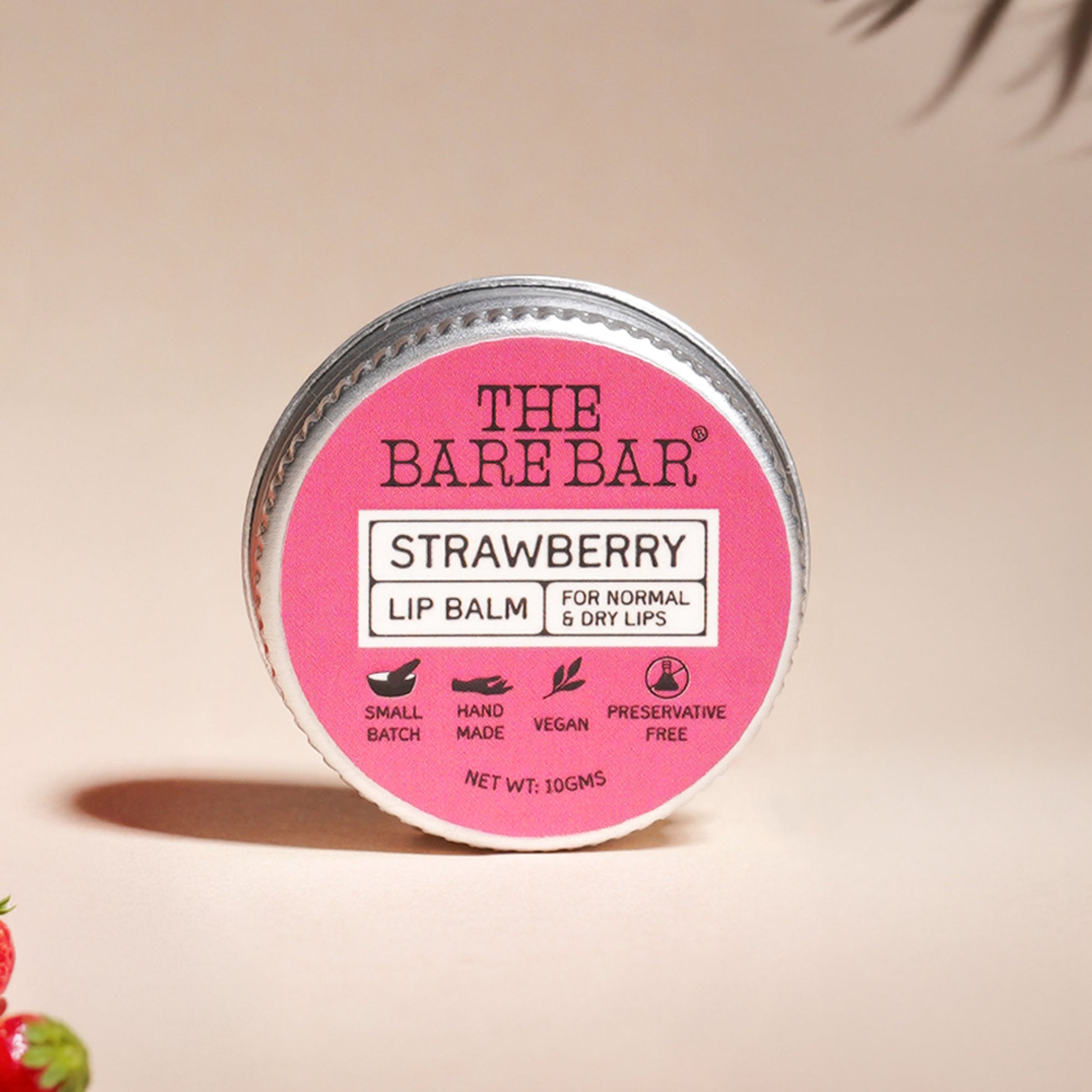 The Bare Bar Berry Blast Lip Balm - Buttery Moisture For Pigmented, Dry Lips - Strawberry - Distacart