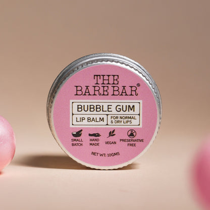 The Bare Bar Berry Blast Lip Balm - Buttery Moisture For Pigmented, Dry Lips - Bubble Gum - Distacart