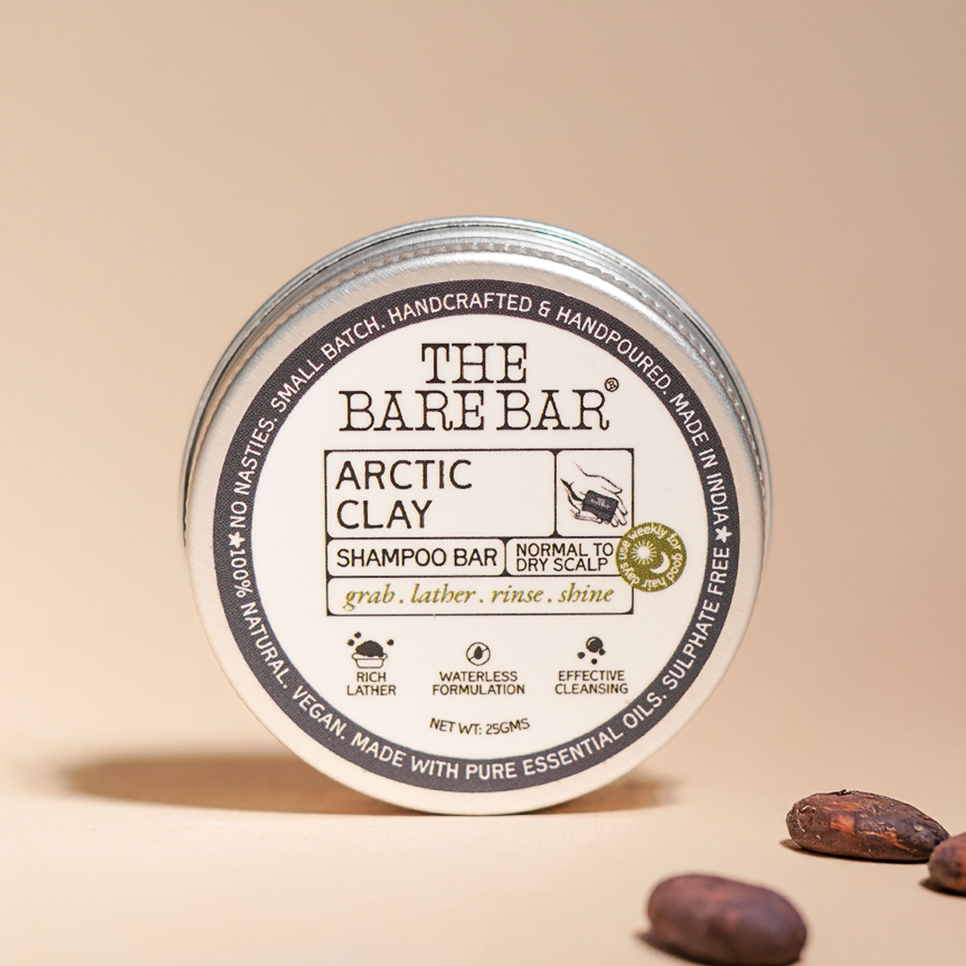 The Bare Bar Arctic Clay Shampoo Bar - Detoxifies Scalp, Boosts Volume & Locks In Moisture - Distacart