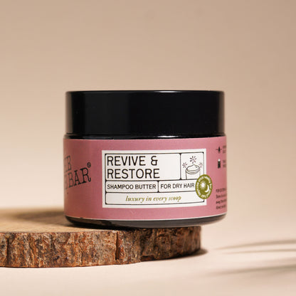 The Bare Bar Revive & Restore Shampoo Butter - Intense Hydration, Frizz Control & Hair Repair - Distacart