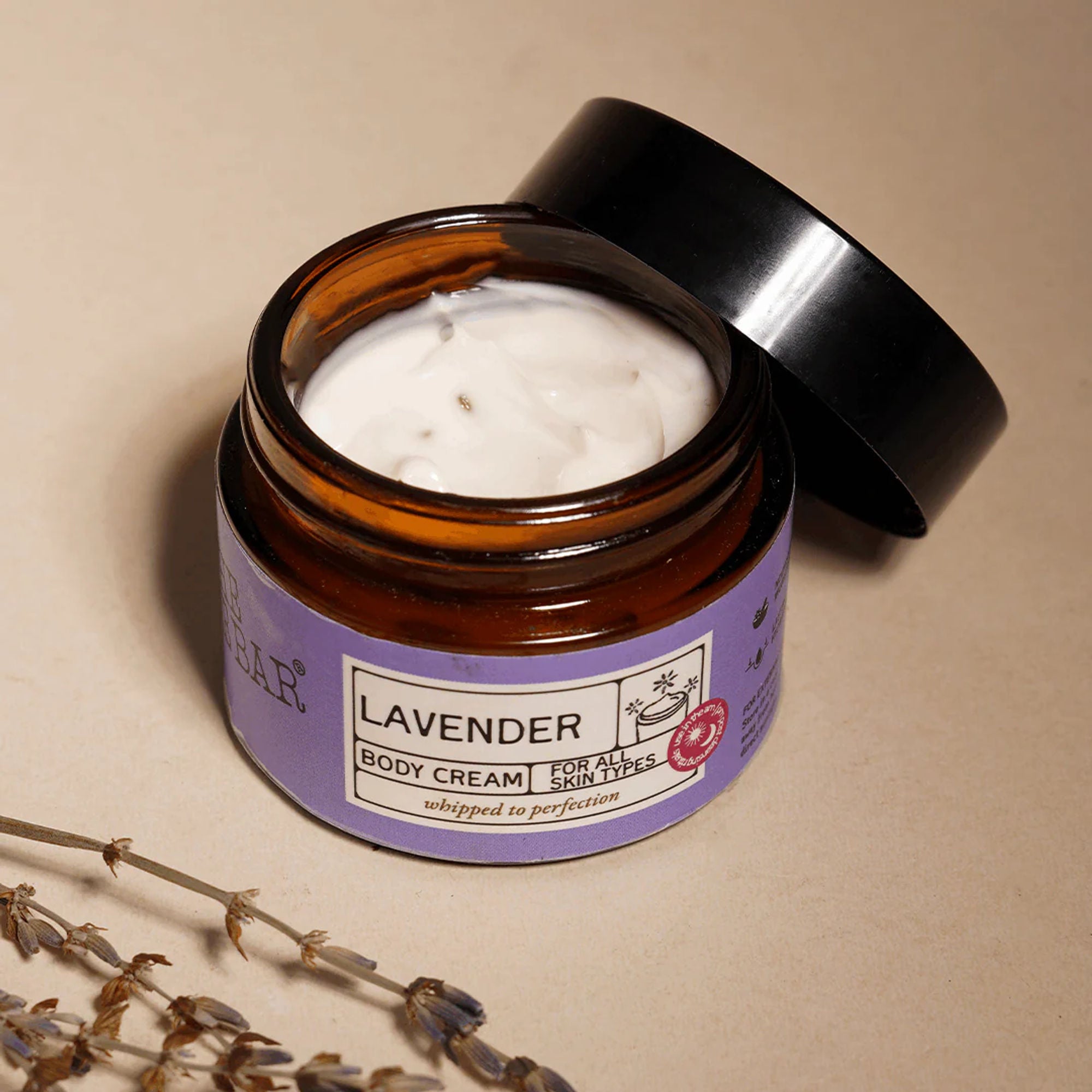The Bare Bar Lavender Body Cream Floral Sweet Scent With Sandalwood & Lavender - Distacart