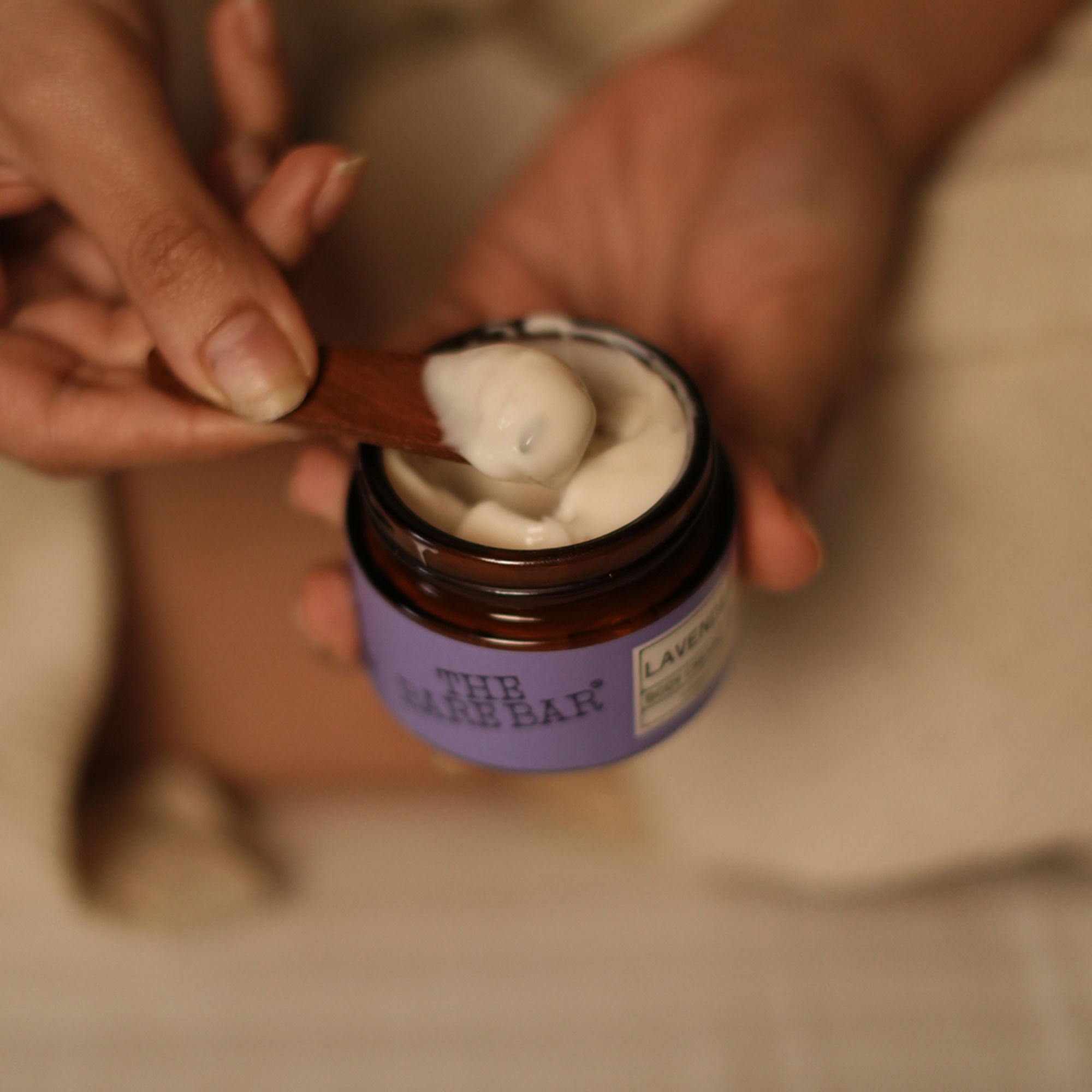The Bare Bar Lavender Body Cream Floral Sweet Scent With Sandalwood & Lavender - Distacart