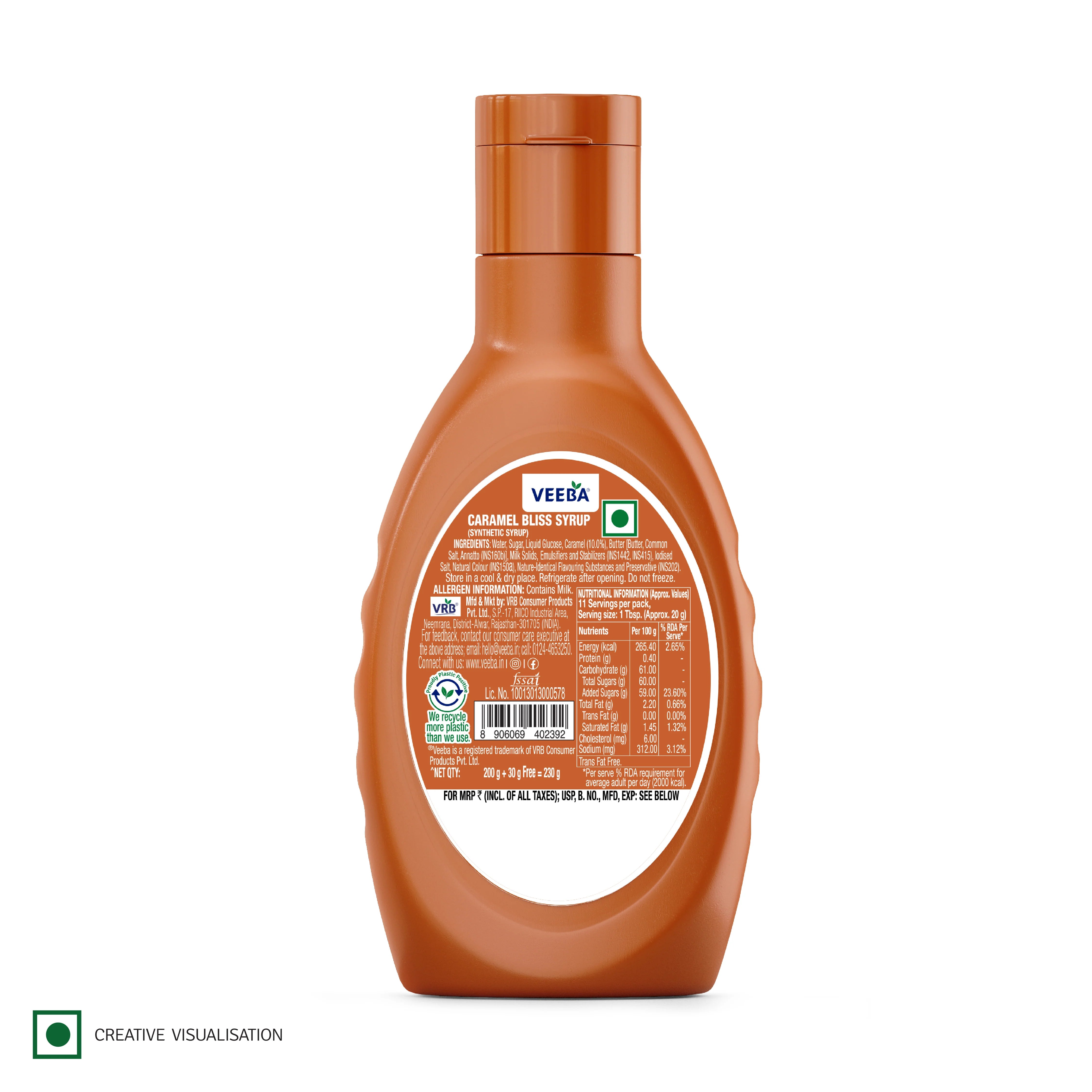 Veeba Caramel Bliss Syrup - Distacart