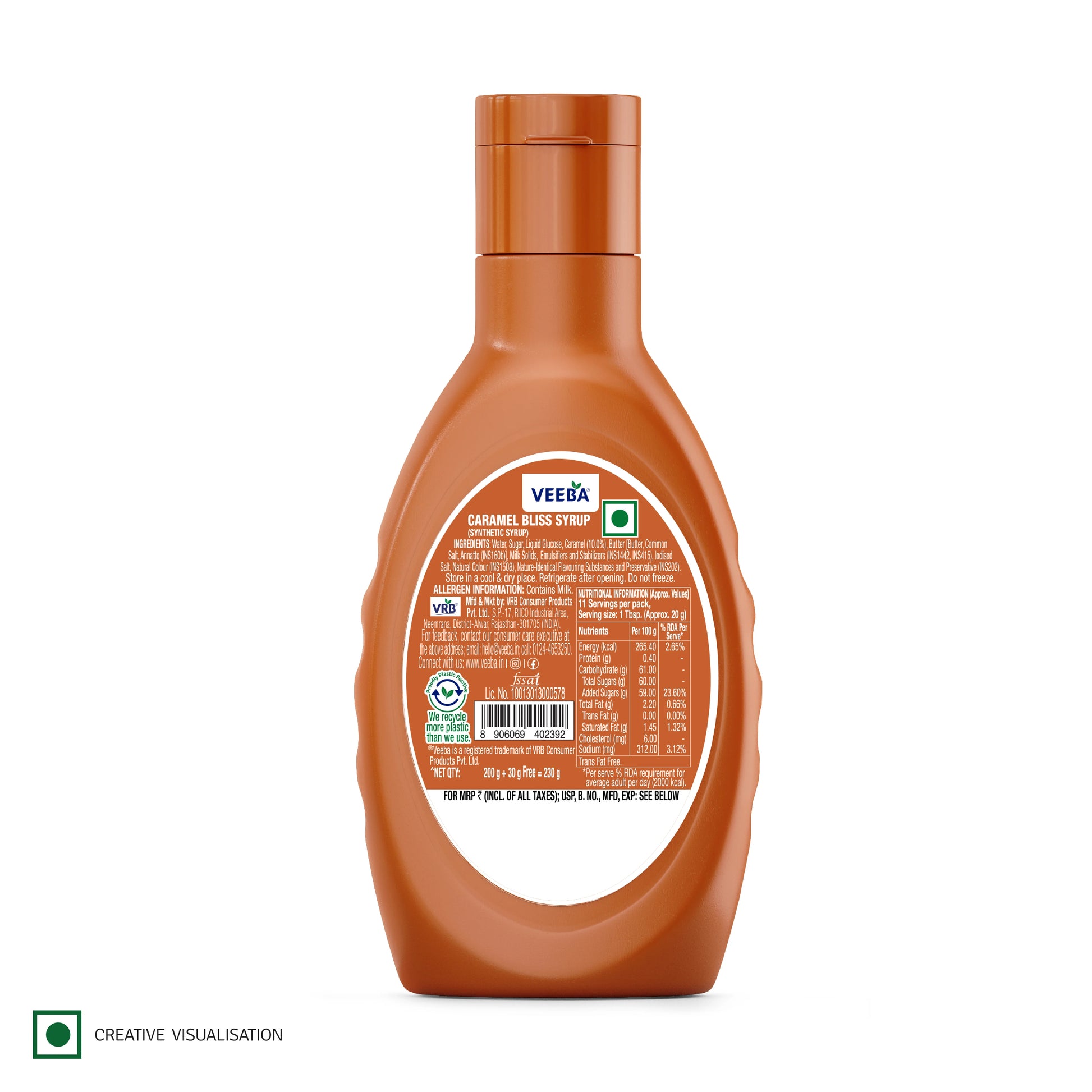 Veeba Caramel Bliss Syrup - Distacart