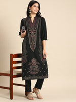 Thumbnail for Anouk Ethnic Motifs Printed Regular Kurta with Trousers - Distacart